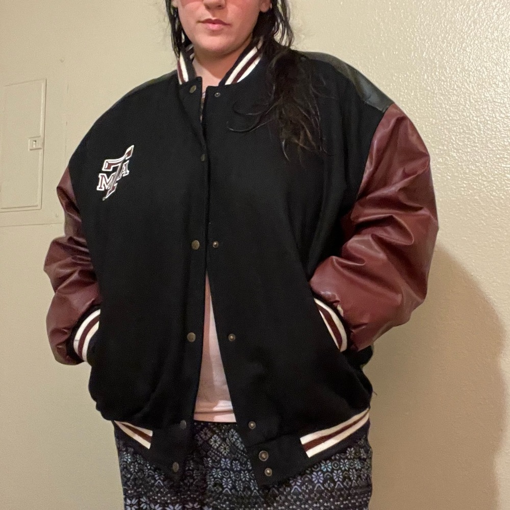 Texas A&M jacket. faux leather